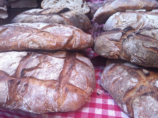 Freshly baked artisan bread 